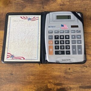 Domenic Perrone Patriotic Leather Folio Calculator Liberty Bill Of Rights